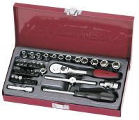 40-t. Steckschl�sselsatz 1/4 metallic