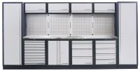 Mobilio 6-Elemente Werkstatt Schrankwand INOX
