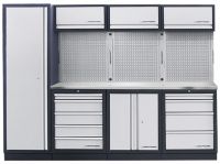Mobilio-4-Element Schrank Wand mit INOX Arbeitsplatte