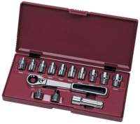 14-tlg. GearRatchet Steckschl�sselsatz 1/4+3/8