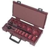 16-tlg. Lochs�gen-Koffer HSS-Co8-Bimetall COMPLETO