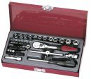 40-t. Steckschl�sselsatz 1/4 metallic