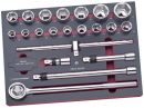 21-p. socket wrench set EVA 3/4